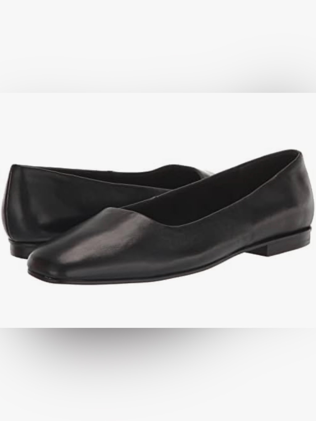 Nwot- Black Bella Vita Kimiko Square Toe Flats Size 9